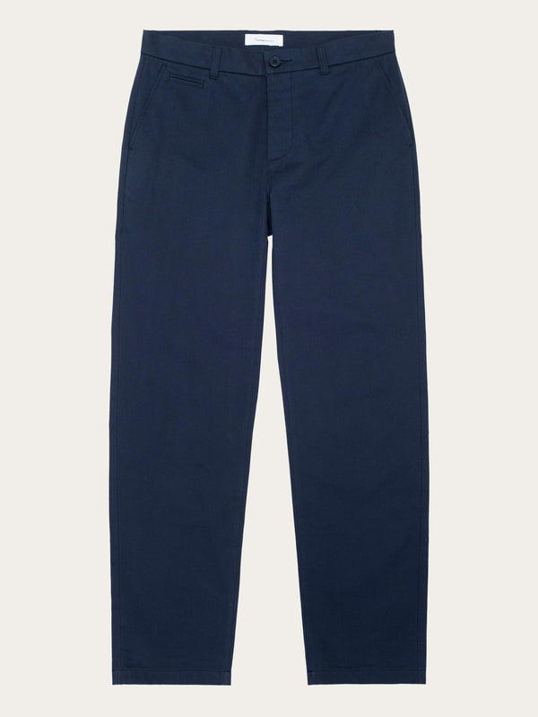 KnowledgeCotton Apparel - MEN CHUCK regular twill chino pants Pants 1001 Total Eclipse