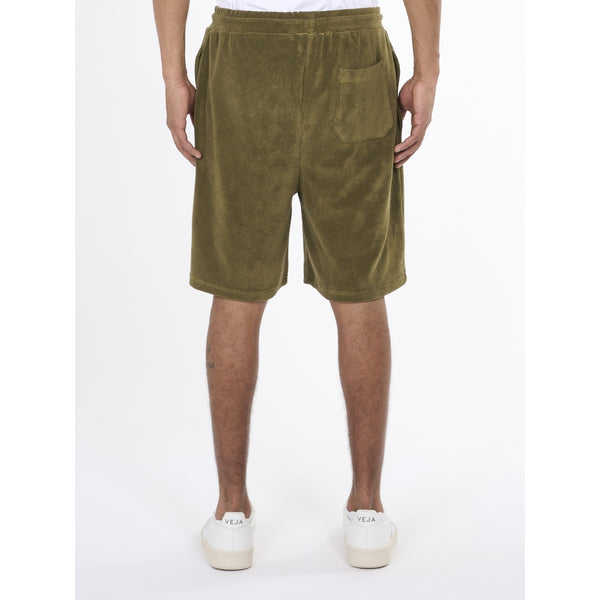 KnowledgeCotton Apparel - MEN Casual terry shorts Shorts 1068 Burned Olive