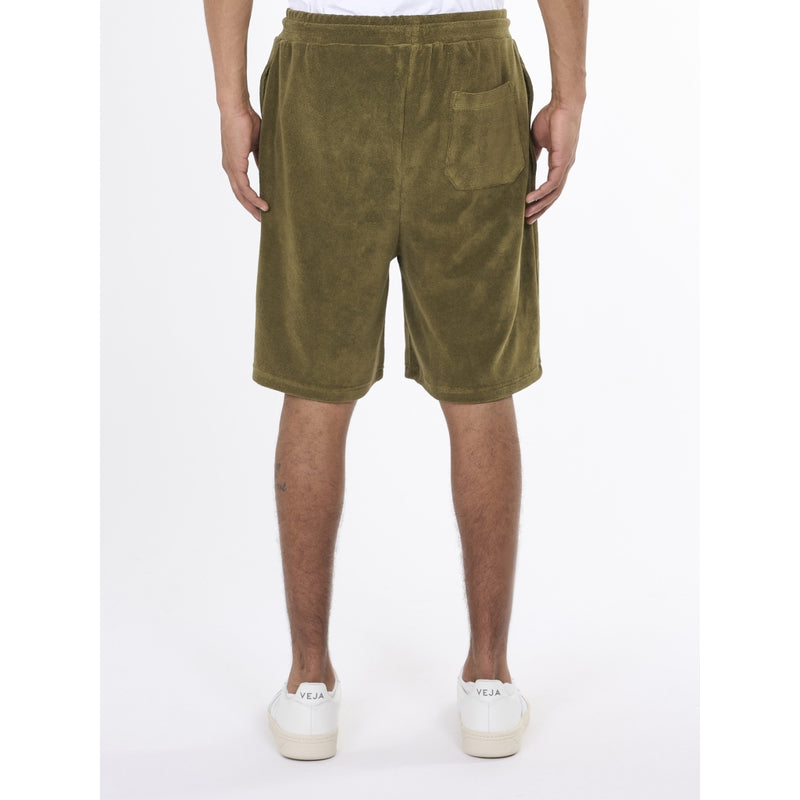 KnowledgeCotton Apparel - MEN Casual terry shorts Shorts 1068 Burned Olive