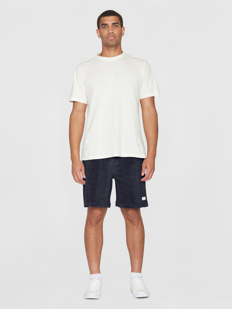 KnowledgeCotton Apparel - MEN Casual terry shorts Shorts 1412 Night Sky