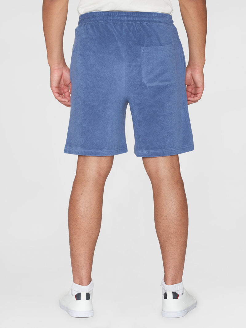 KnowledgeCotton Apparel - MEN Casual terry shorts Shorts 1432 Moonlight Blue