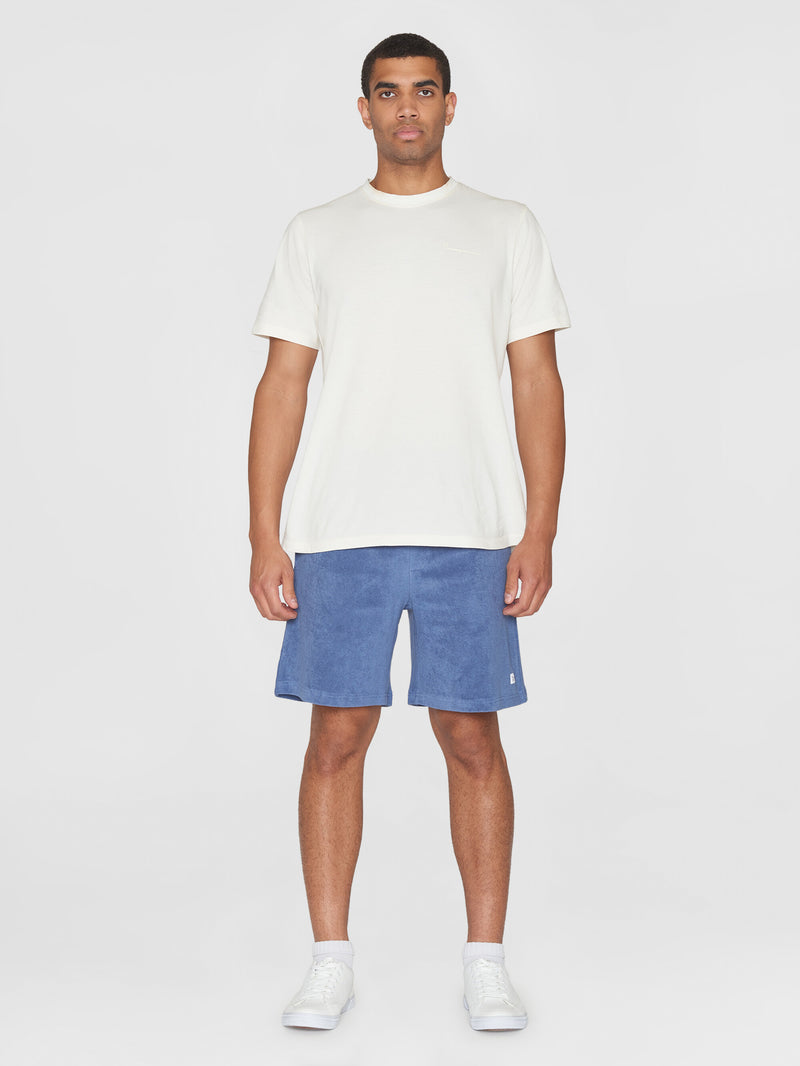 KnowledgeCotton Apparel - MEN Casual terry shorts Shorts 1432 Moonlight Blue