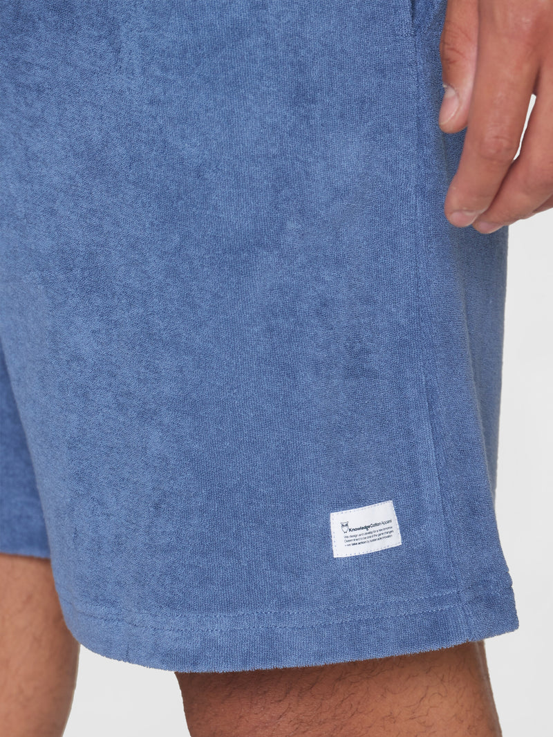 KnowledgeCotton Apparel - MEN Casual terry shorts Shorts 1432 Moonlight Blue