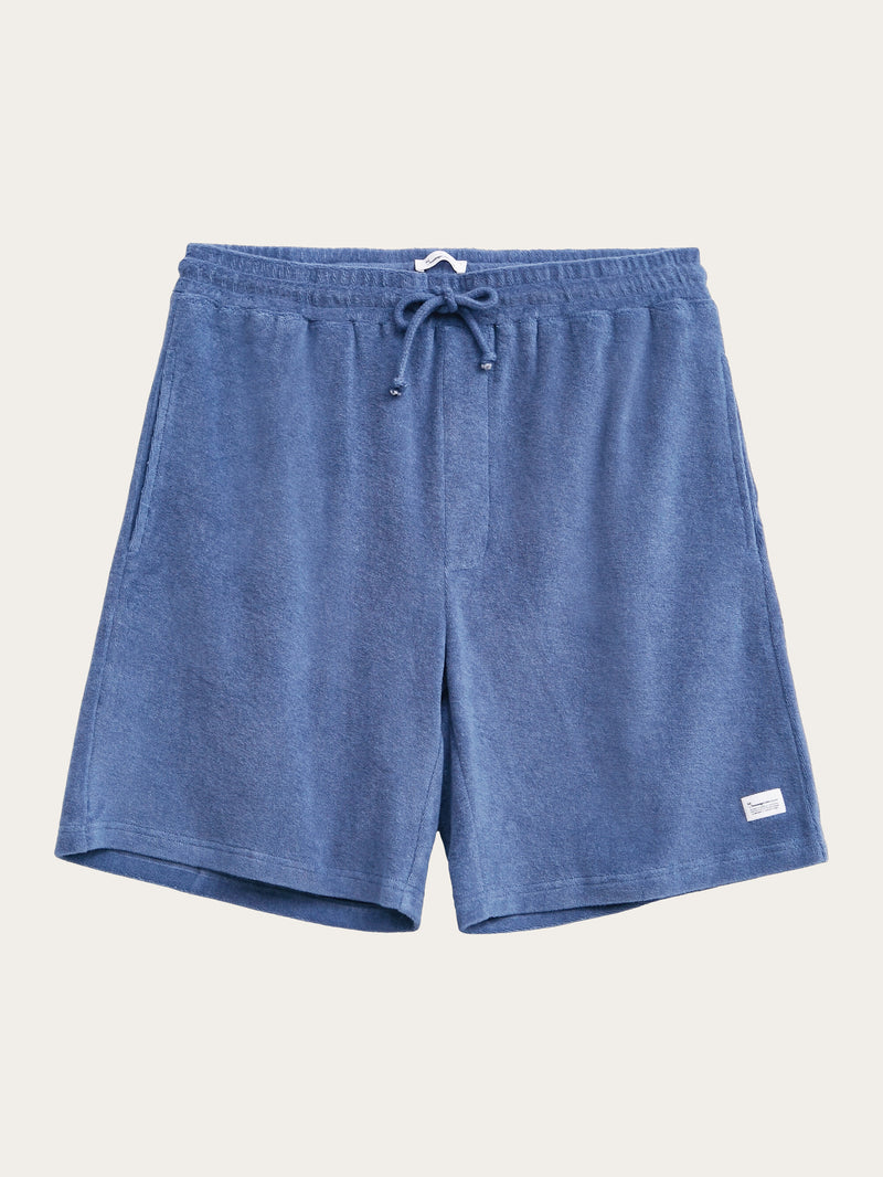 KnowledgeCotton Apparel - MEN Casual terry shorts Shorts 1432 Moonlight Blue