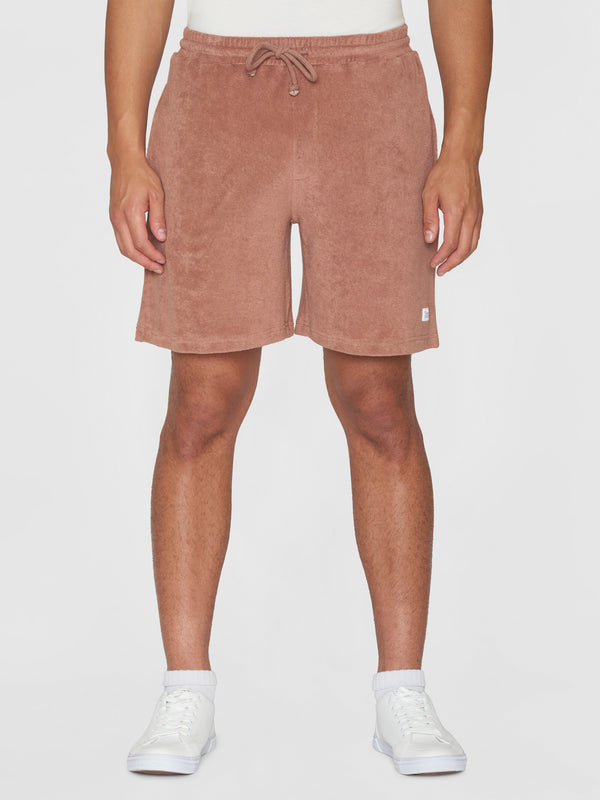 KnowledgeCotton Apparel - MEN Casual terry shorts Shorts 1437 Chocolate Malt