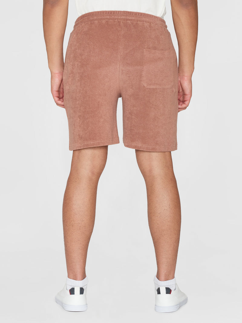 KnowledgeCotton Apparel - MEN Casual terry shorts Shorts 1437 Chocolate Malt