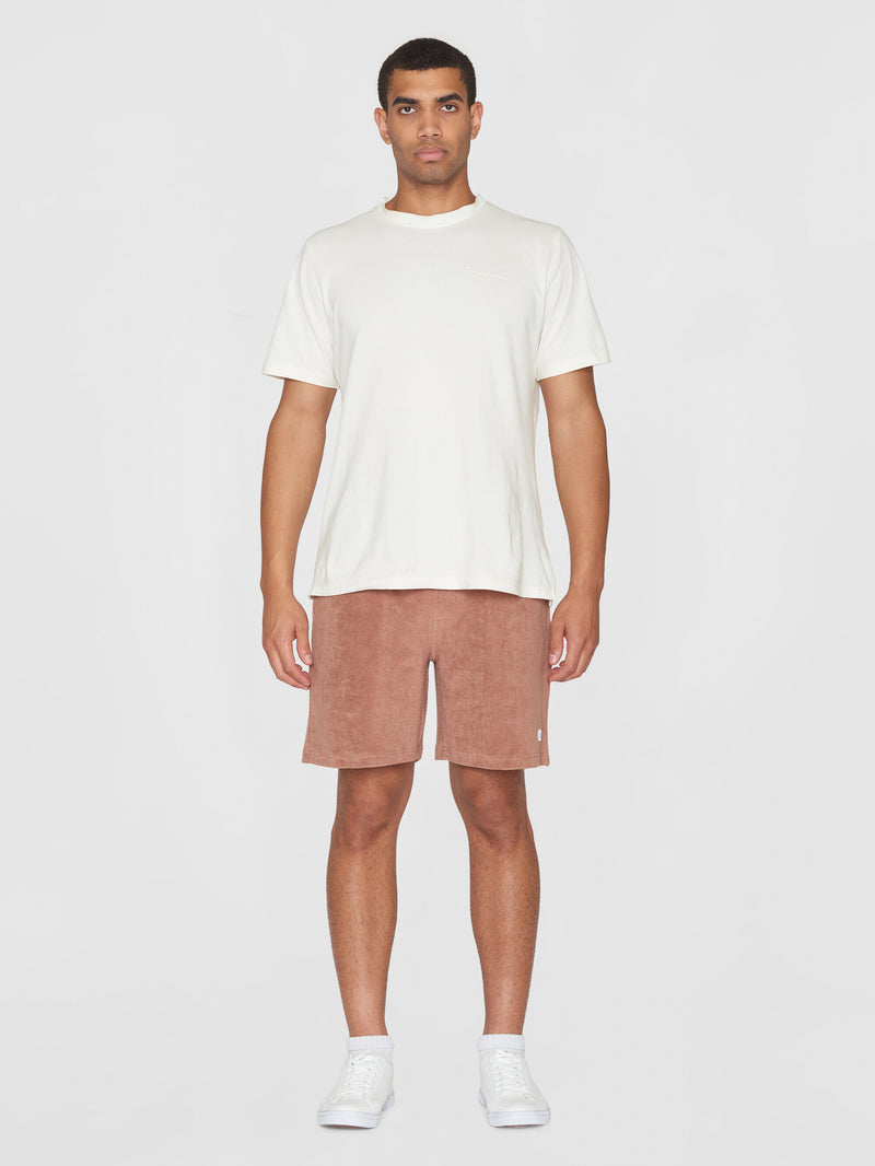 KnowledgeCotton Apparel - MEN Casual terry shorts Shorts 1437 Chocolate Malt