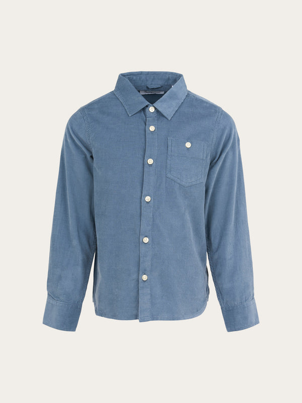 KnowledgeCotton Apparel - YOUNG Corduroy shirt Shirts 1361 China Blue