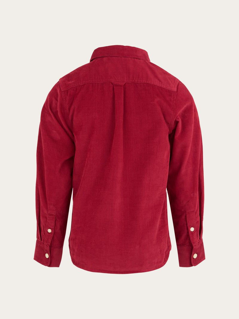 KnowledgeCotton Apparel - YOUNG Corduroy shirt Shirts 1364 Rhubarb