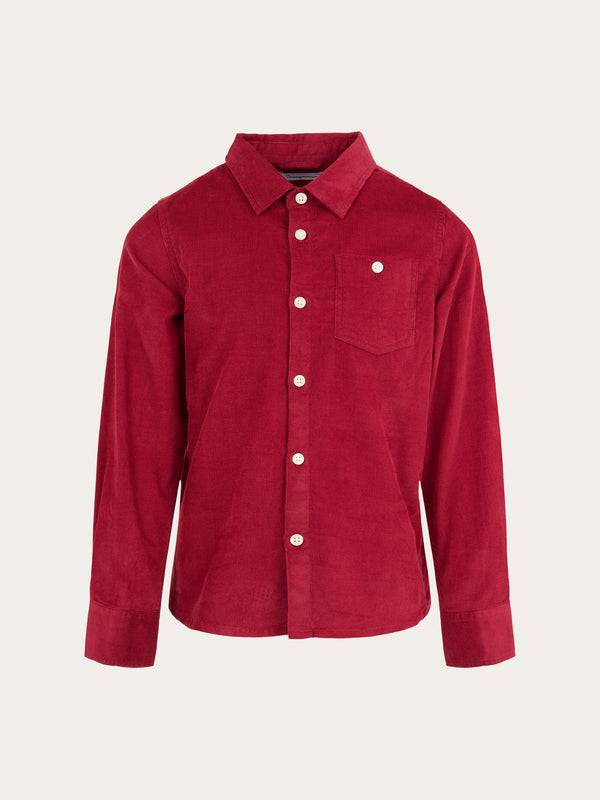 KnowledgeCotton Apparel - YOUNG Corduroy shirt Shirts 1364 Rhubarb