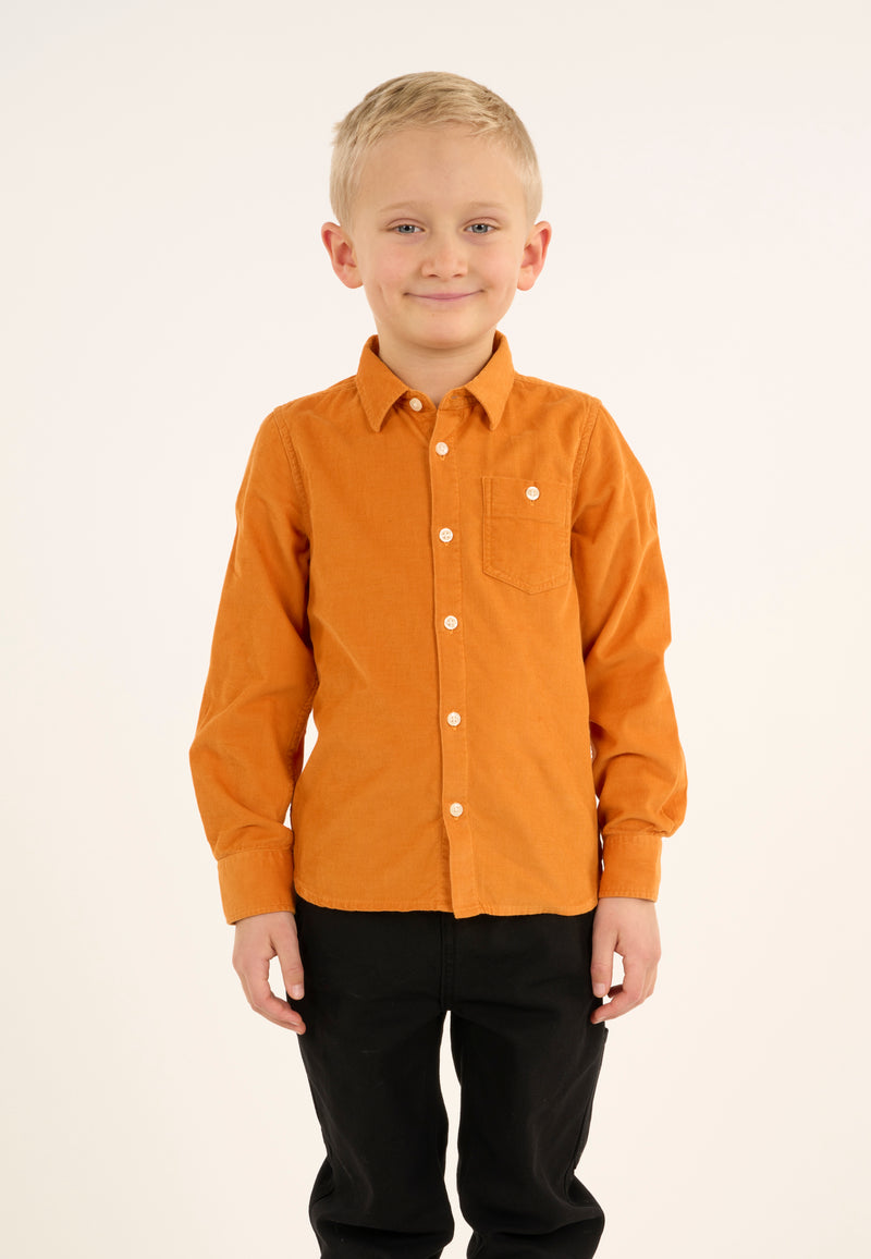 KnowledgeCotton Apparel - YOUNG Corduroy shirt Shirts 1365 Desert Sun