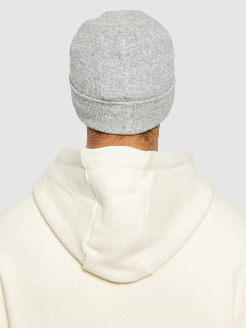 KnowledgeCotton Apparel - UNI Dubbellager ullbeanie Hats 1012 Grey Melange