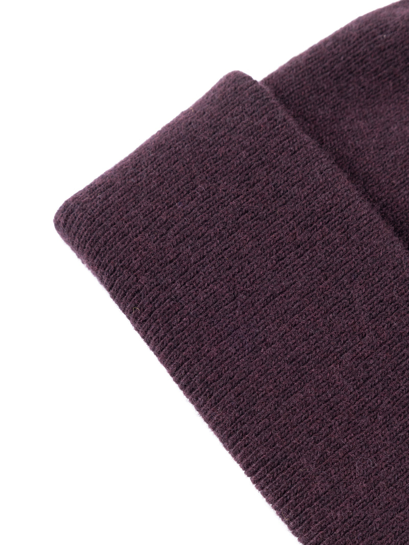 KnowledgeCotton Apparel - UNI Dubbellager ullbeanie Hats 1404 Deep Mahogany