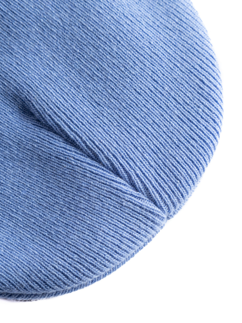 KnowledgeCotton Apparel - UNI Dubbellager ullbeanie Hats 1414 Dusty Blue Melange