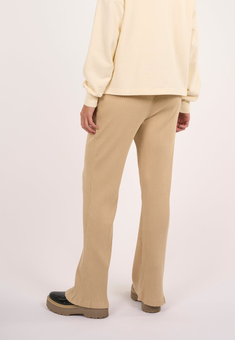 KnowledgeCotton Apparel - WMN Flared Lenzing™ pants Pants 1347 Safari