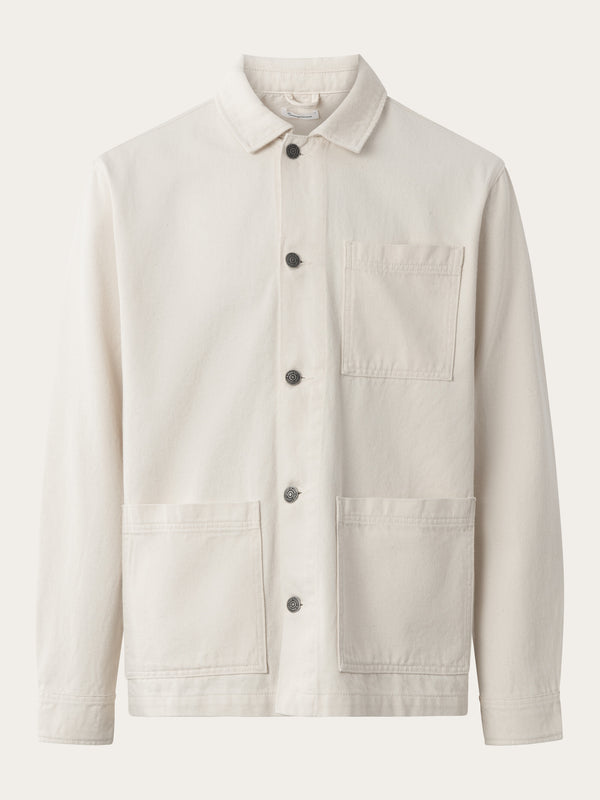 KnowledgeCotton Apparel - MEN Heavy twill overshirt Overshirts 3055 Raw cotton