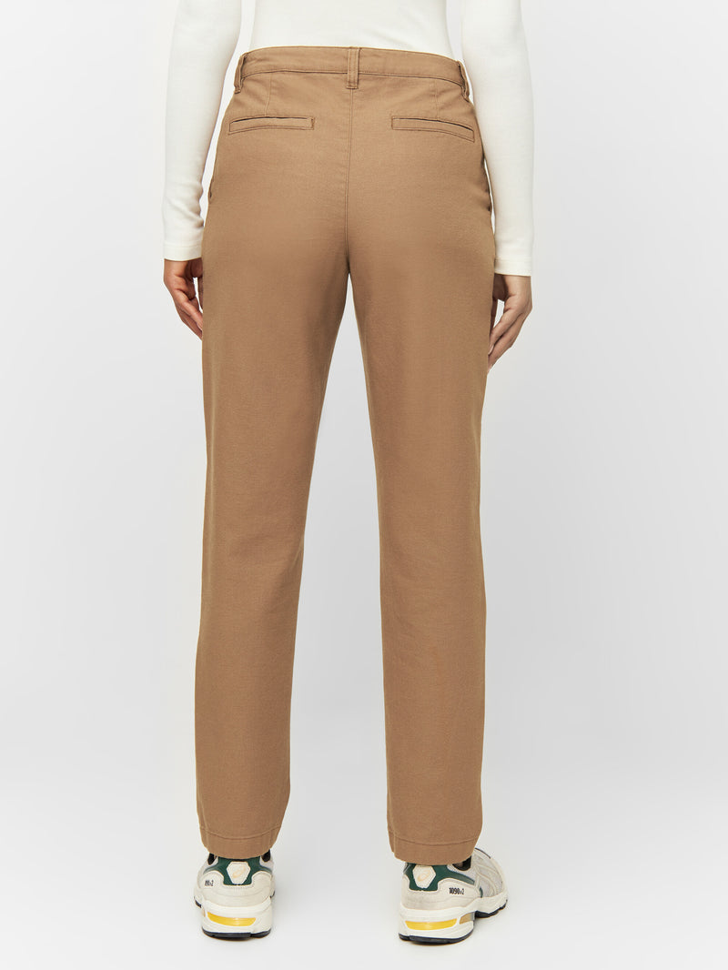 KnowledgeCotton Apparel - WMN IRIS mom mid-rise chino Pants 1366 Brown Sugar