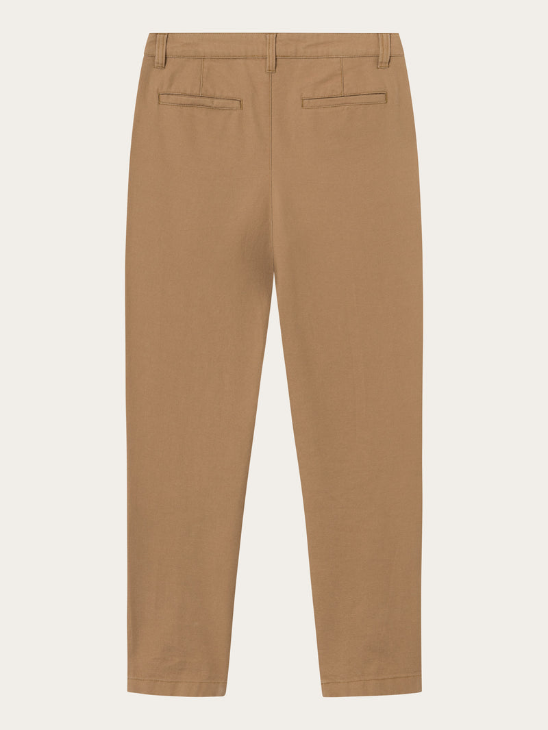 KnowledgeCotton Apparel - WMN IRIS mom mid-rise chino Pants 1366 Brown Sugar