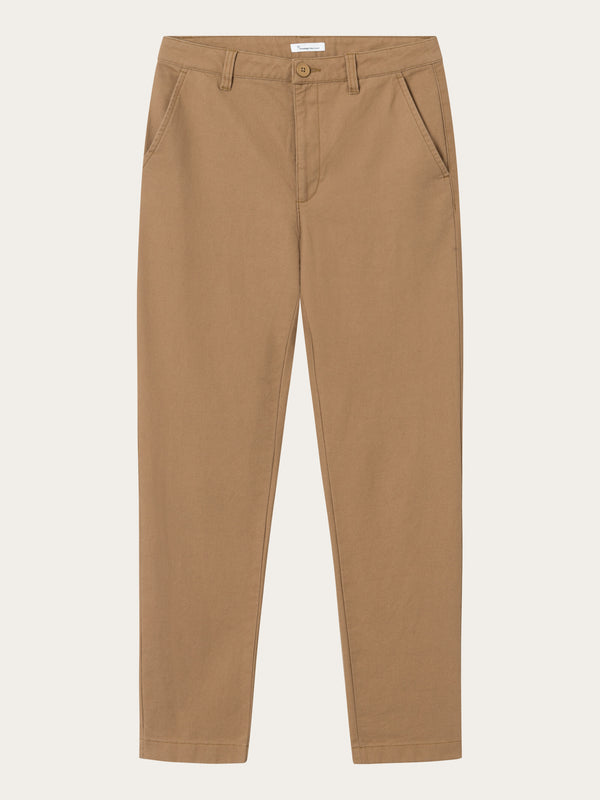 KnowledgeCotton Apparel - WMN IRIS mom mid-rise chino Pants 1366 Brown Sugar