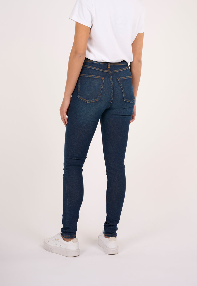 KnowledgeCotton Apparel - WMN IVY skinny denim jeans deep blue Denims 3048	Deep blue