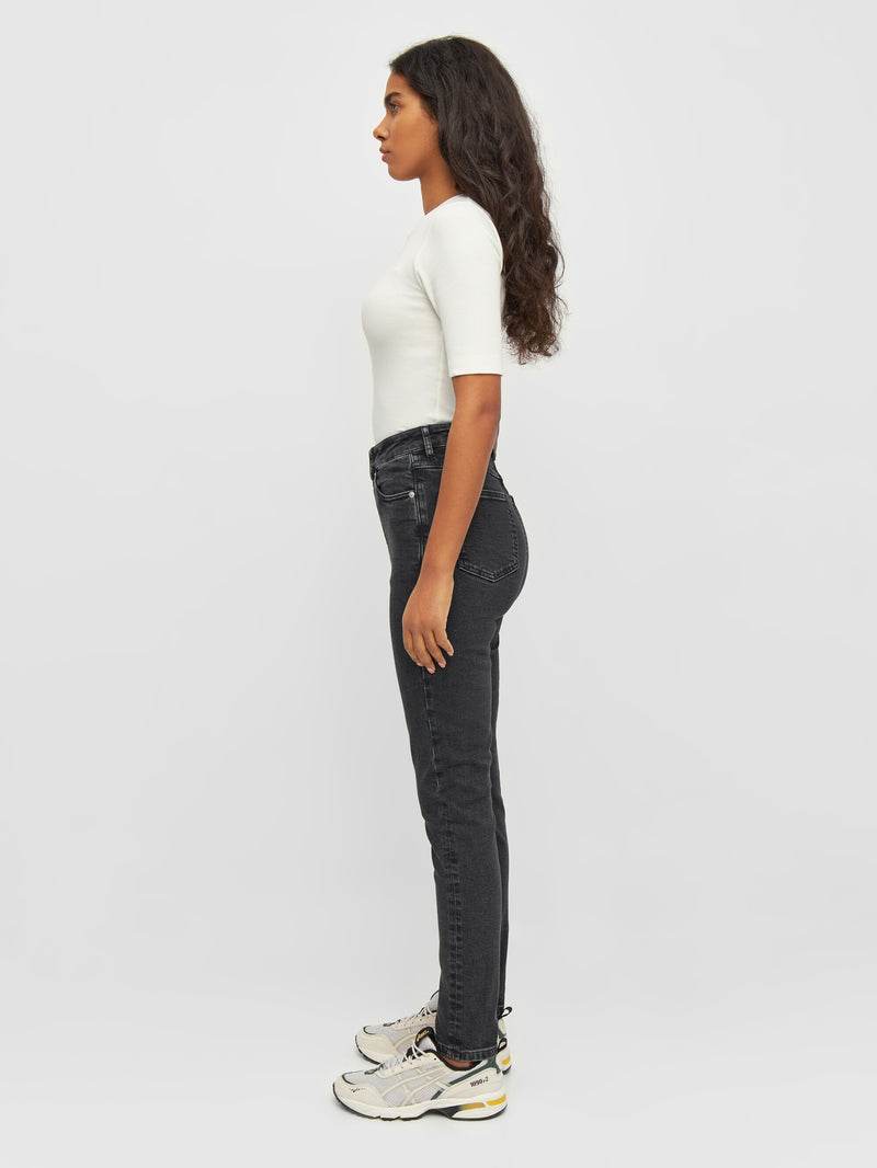 KnowledgeCotton Apparel - WMN IVY skinny denim jeans rinse black Denims 3049 Rinse black