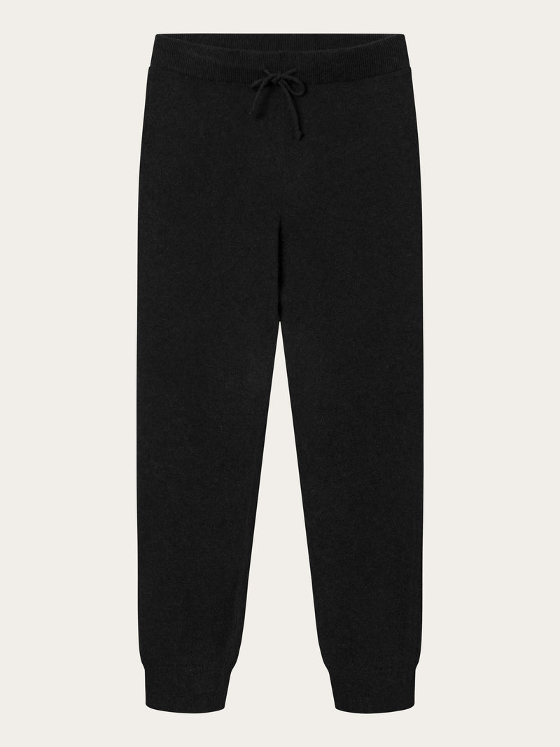 KnowledgeCotton Apparel - WMN JADE hybrid knitted jog pants Pants 1300 Black Jet