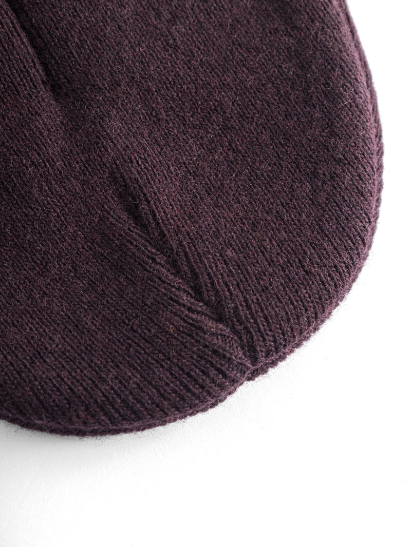 KnowledgeCotton Apparel - YOUNG Kids Wool beanie Hats 1404 Deep Mahogany