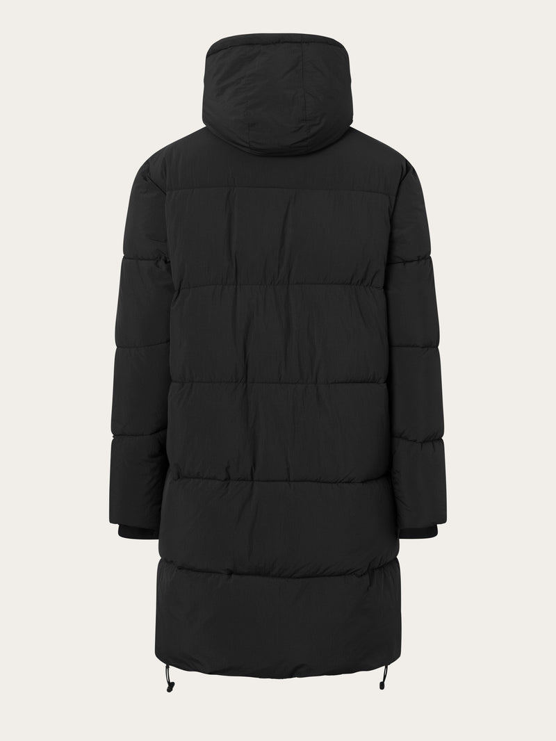 KnowledgeCotton Apparel - MEN Long puffer coat Jackets 1300 Black Jet