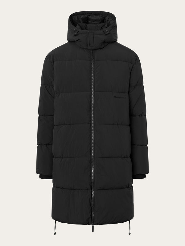 KnowledgeCotton Apparel - MEN Long puffer coat Jackets 1300 Black Jet