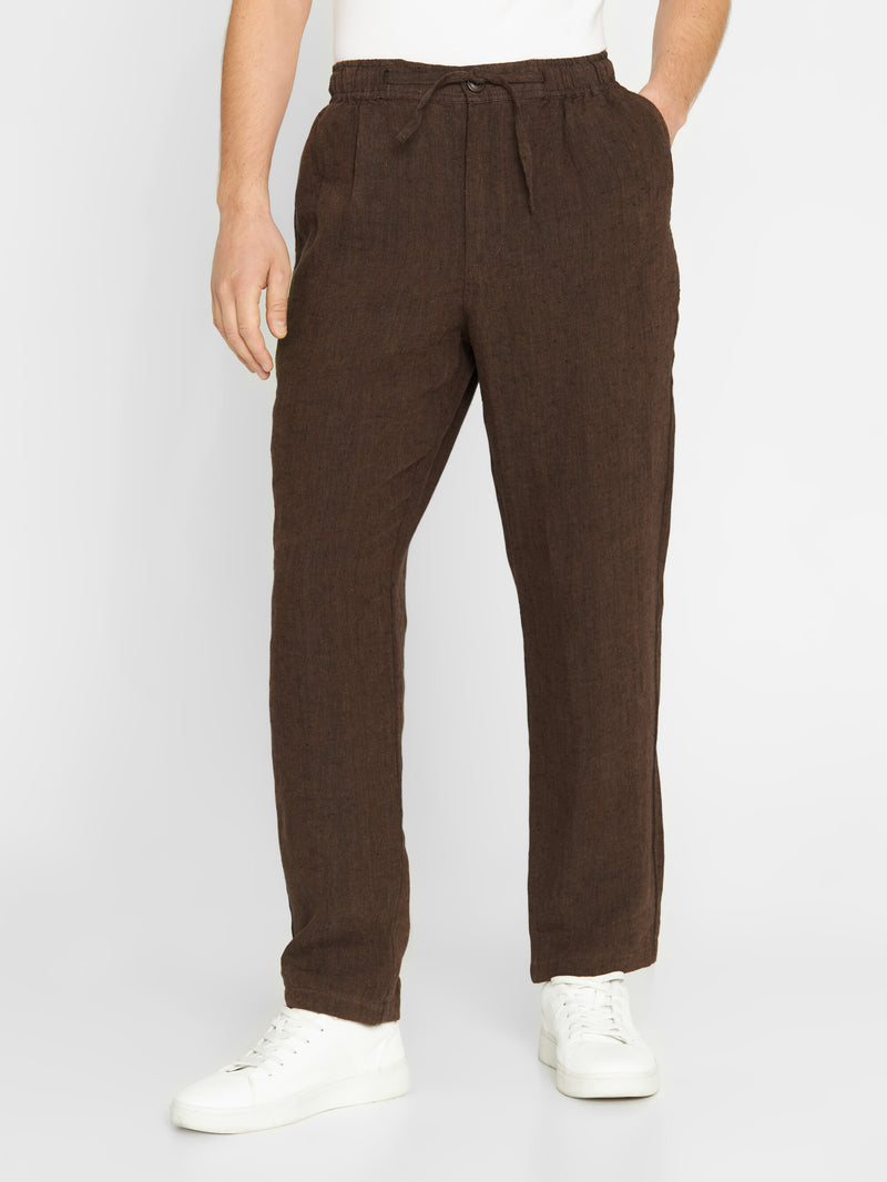 KnowledgeCotton Apparel - MEN Loose linen pant Pants 1388 Cub