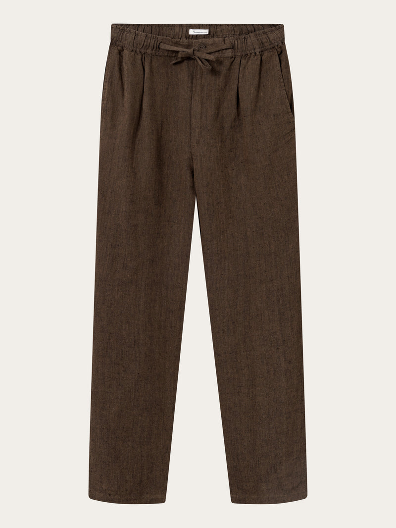 KnowledgeCotton Apparel - MEN Loose linen pant Pants 1388 Cub