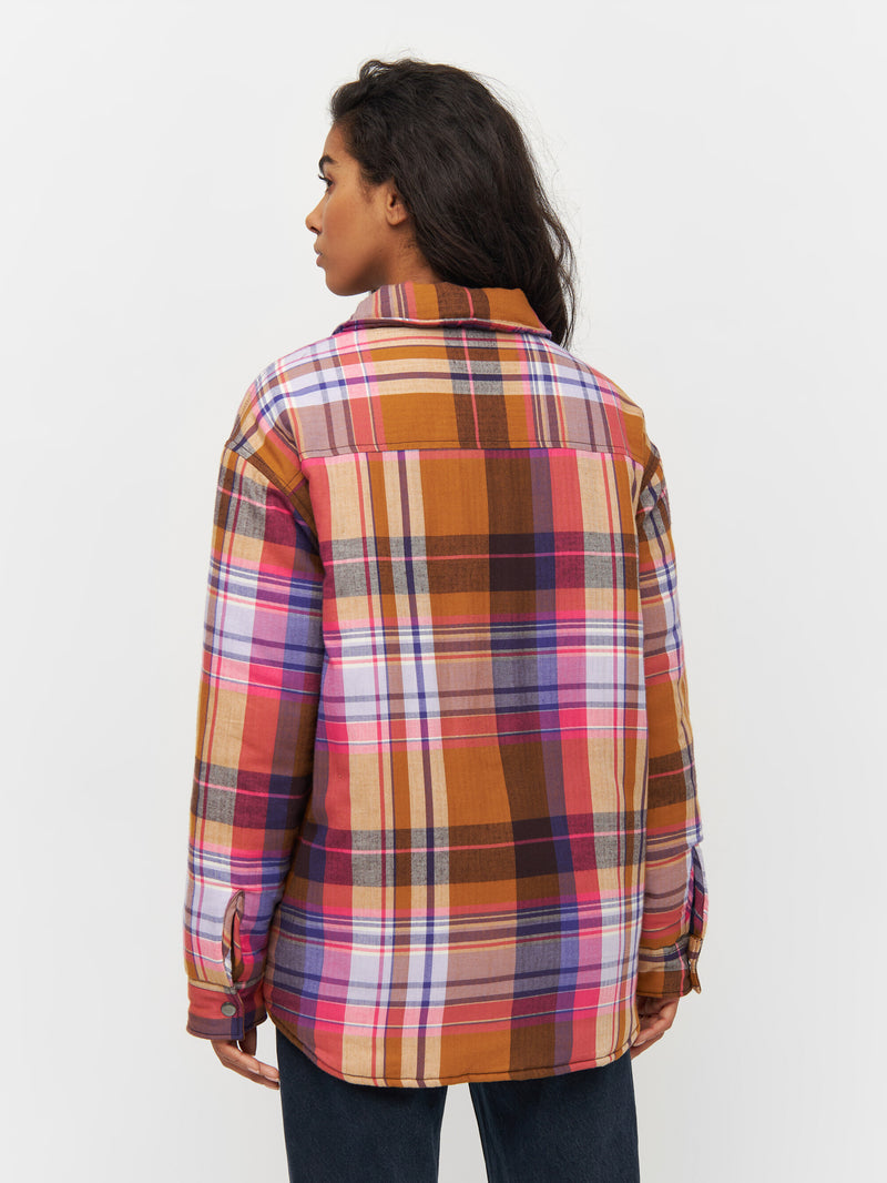 KnowledgeCotton Apparel - WMN Oversize check overshirt Overshirts 7032 Multi check