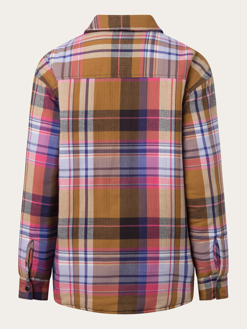 KnowledgeCotton Apparel - WMN Oversize check overshirt Overshirts 7032 Multi check