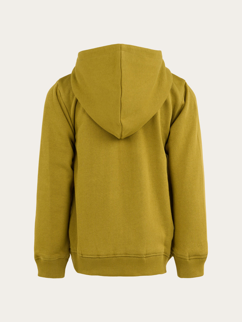 KnowledgeCotton Apparel - YOUNG Owl sweat hood Sweats 1363 Green Moss