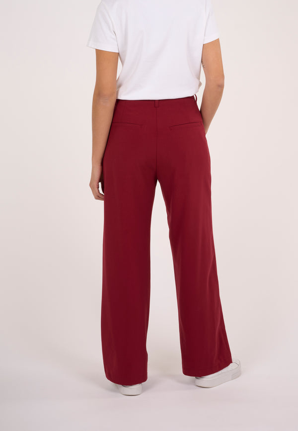 KnowledgeCotton Apparel - WMN POSEY loose pant Pants 1364 Rhubarb