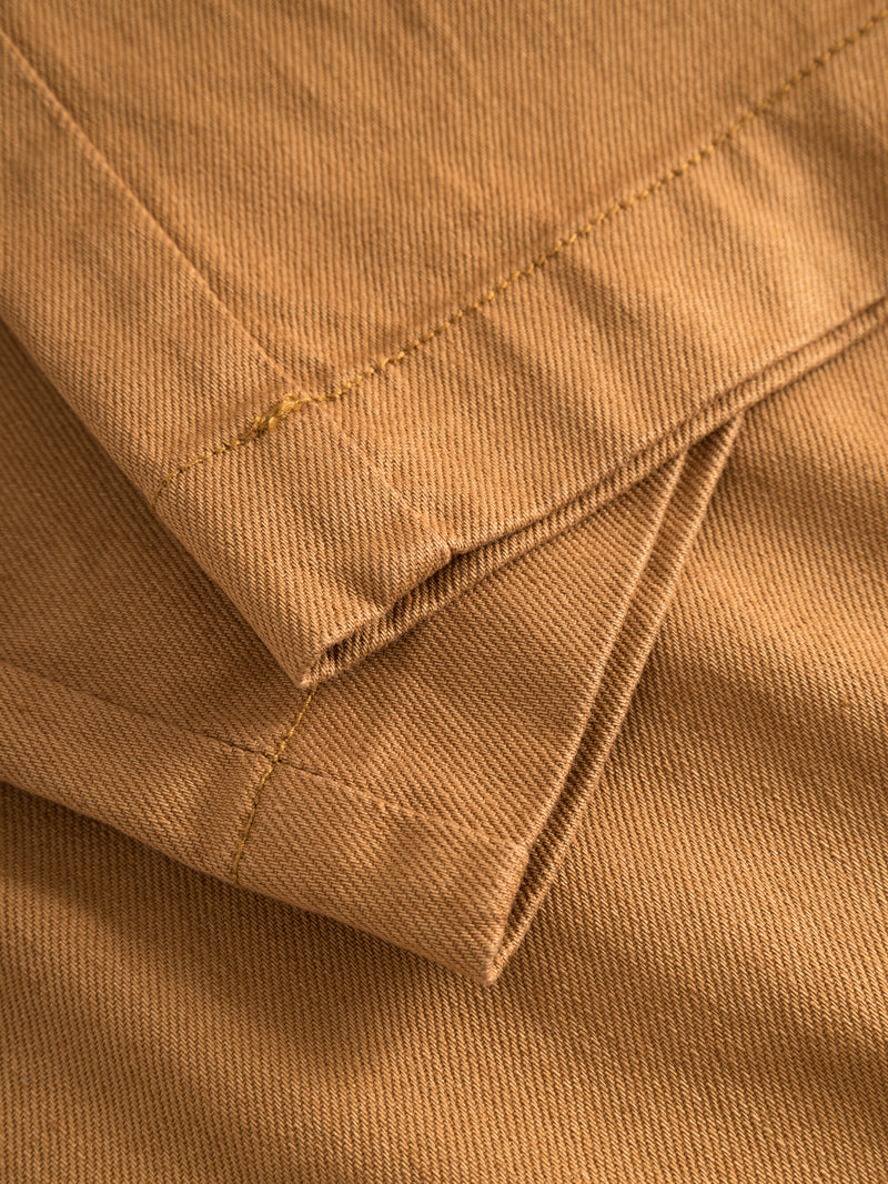 KnowledgeCotton Apparel - WMN POSEY wide high-rise twill pants Pants 1366 Brown Sugar