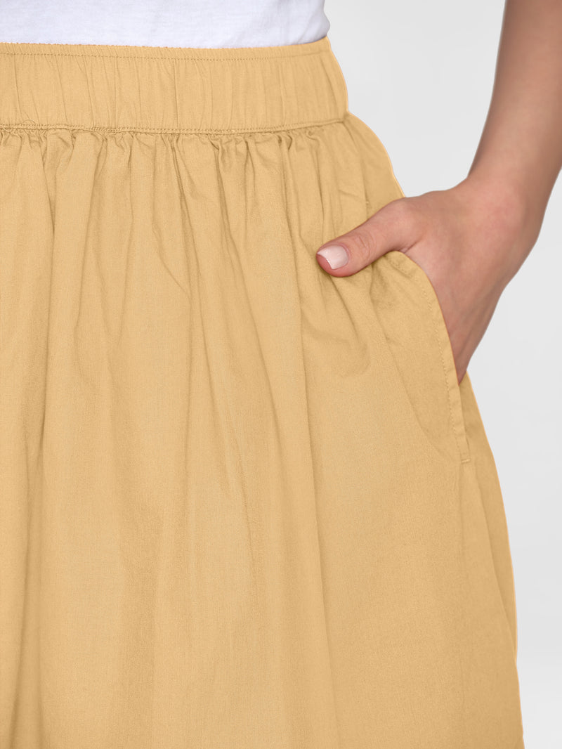 KnowledgeCotton Apparel - WMN Poplin elastic waist skirt Skirts 1352 Impala