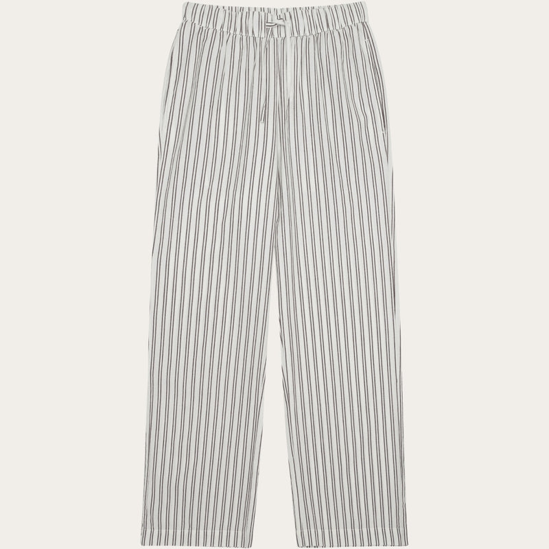 KnowledgeCotton Apparel - WMN Pyjama set - GOTS/Vegan Homewear 8009 Stripe - brown