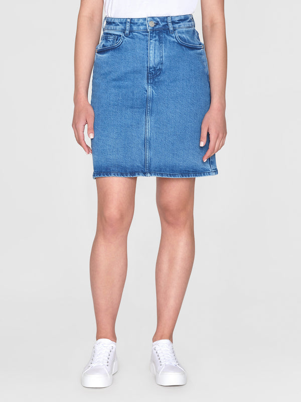 KnowledgeCotton Apparel - WMN ROMY Light Blue Denim Skirt Denims 3045 Light blue