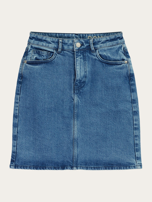 KnowledgeCotton Apparel - WMN ROMY Light Blue Denim Skirt Denims 3045 Light blue