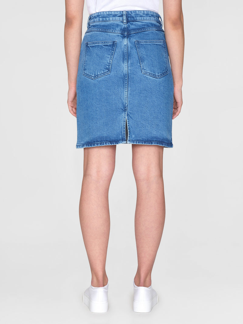 KnowledgeCotton Apparel - WMN ROMY Light Blue Denim Skirt Denims 3045 Light blue