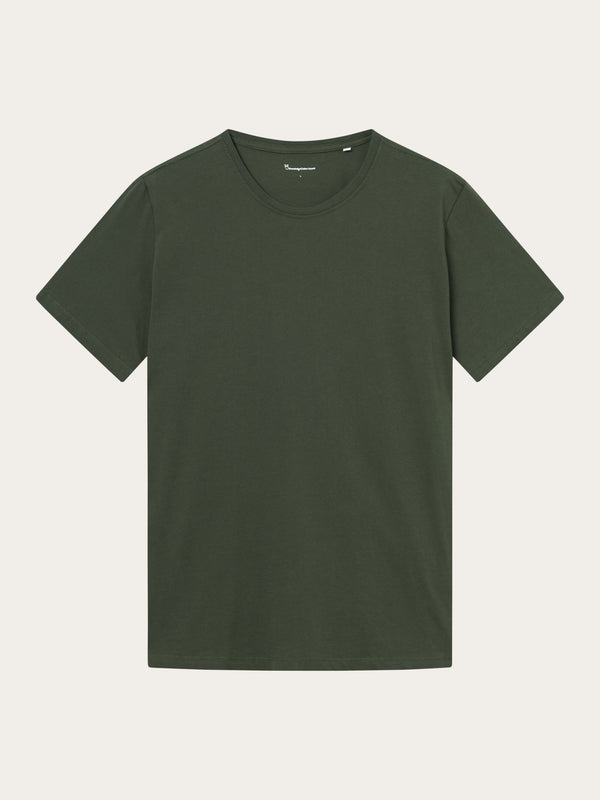 KnowledgeCotton Apparel - MEN Regular fit Basic tee T-shirts 1090 Forrest Night