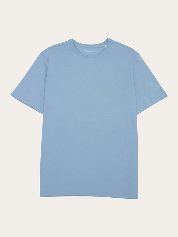 KnowledgeCotton Apparel - MEN Regular fit Basic tee T-shirts 1322 Asley Blue