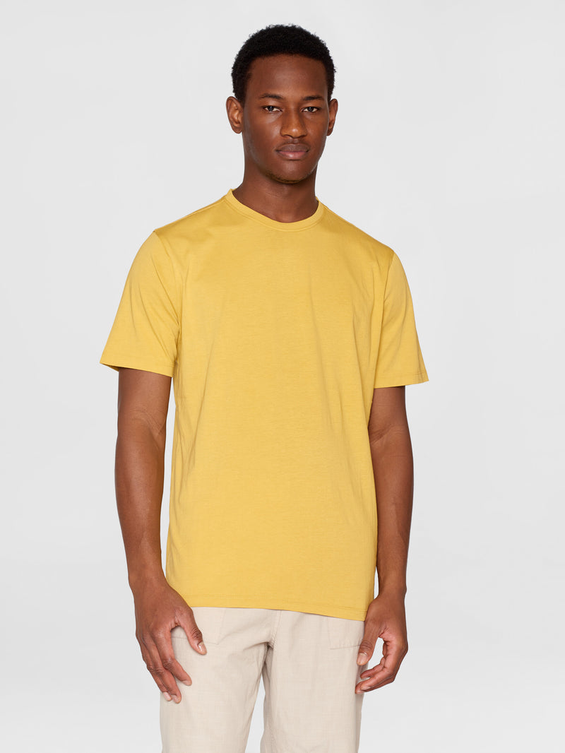 KnowledgeCotton Apparel - MEN Regular fit Basic tee T-shirts 1475 Olivenite