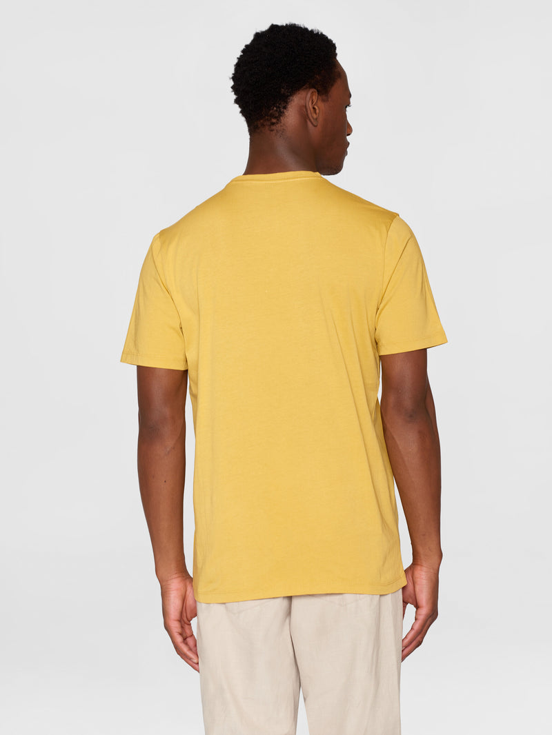 KnowledgeCotton Apparel - MEN Regular fit Basic tee T-shirts 1475 Olivenite