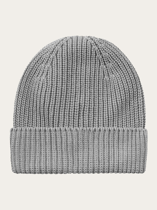 KnowledgeCotton Apparel - UNI Ribbing hat Hats 1012 Grey Melange