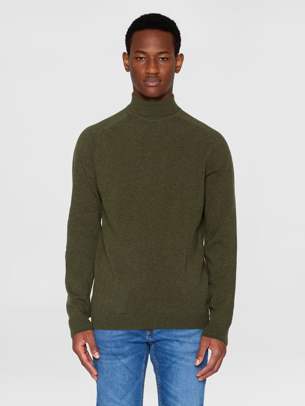 KnowledgeCotton Apparel - MEN Roll neck knit Knits 1090 Forrest Night