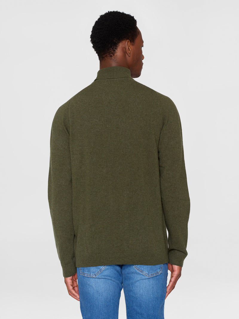 KnowledgeCotton Apparel - MEN Roll neck knit Knits 1090 Forrest Night