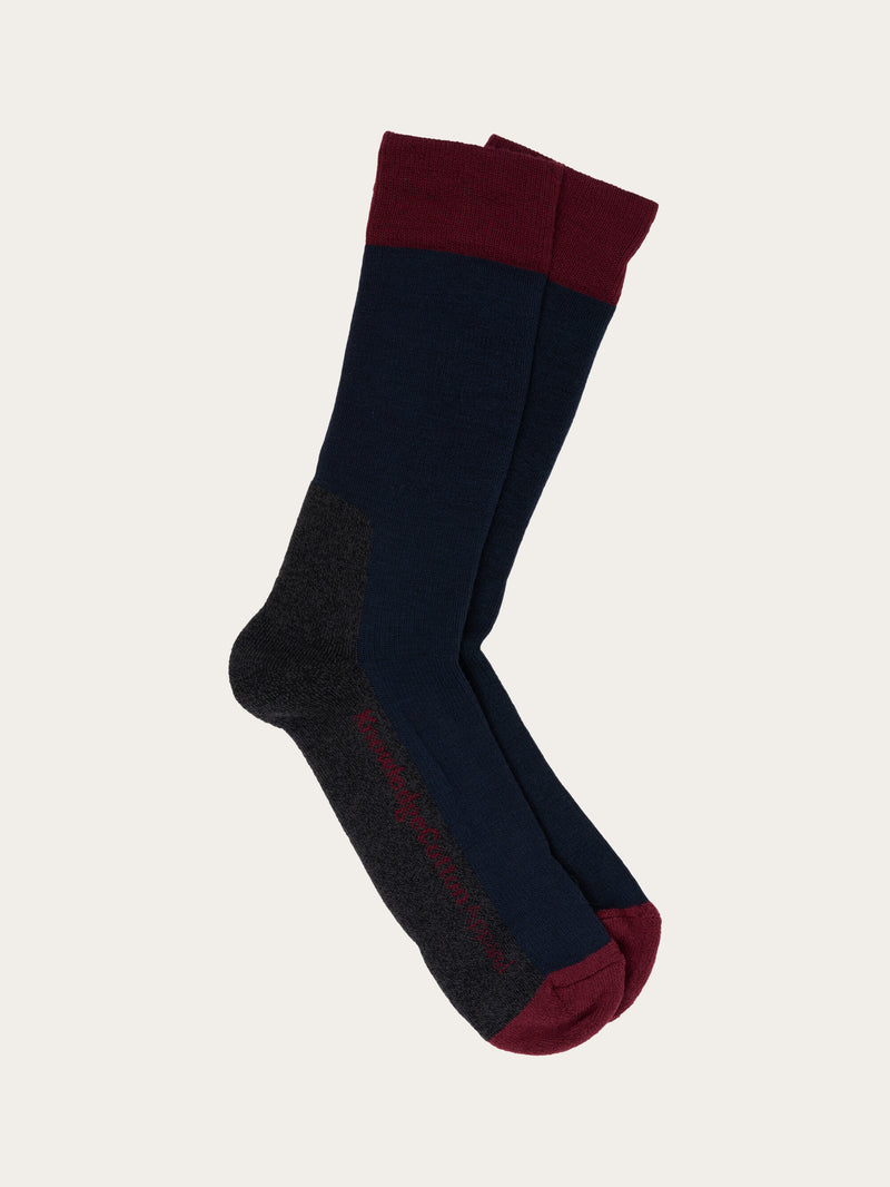 KnowledgeCotton Apparel - MEN Single pack hiking wool sock Socks 1364 Rhubarb