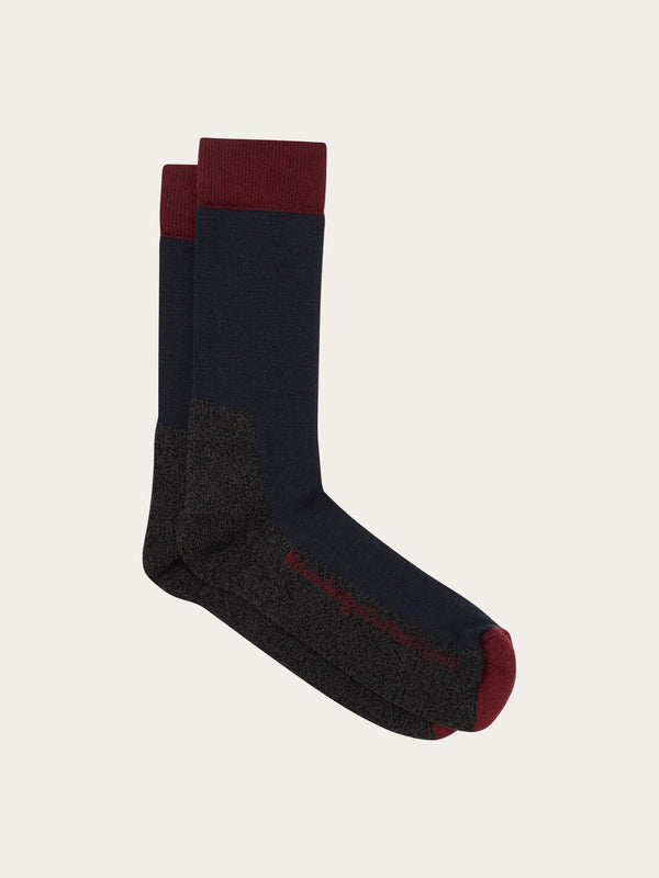 KnowledgeCotton Apparel - MEN Single pack hiking wool sock Socks 1364 Rhubarb